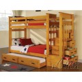 Giường tầng trẻ em 3 tầng Acme Furniture (màu gỗ) xuất khẩu Châu Âu